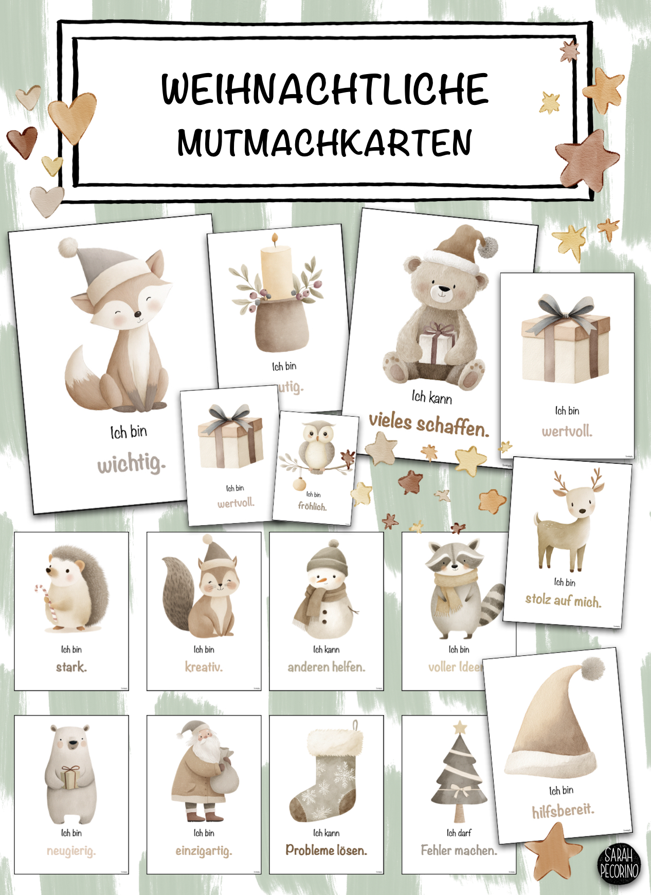 Weihnachtliche Mutmachkarten